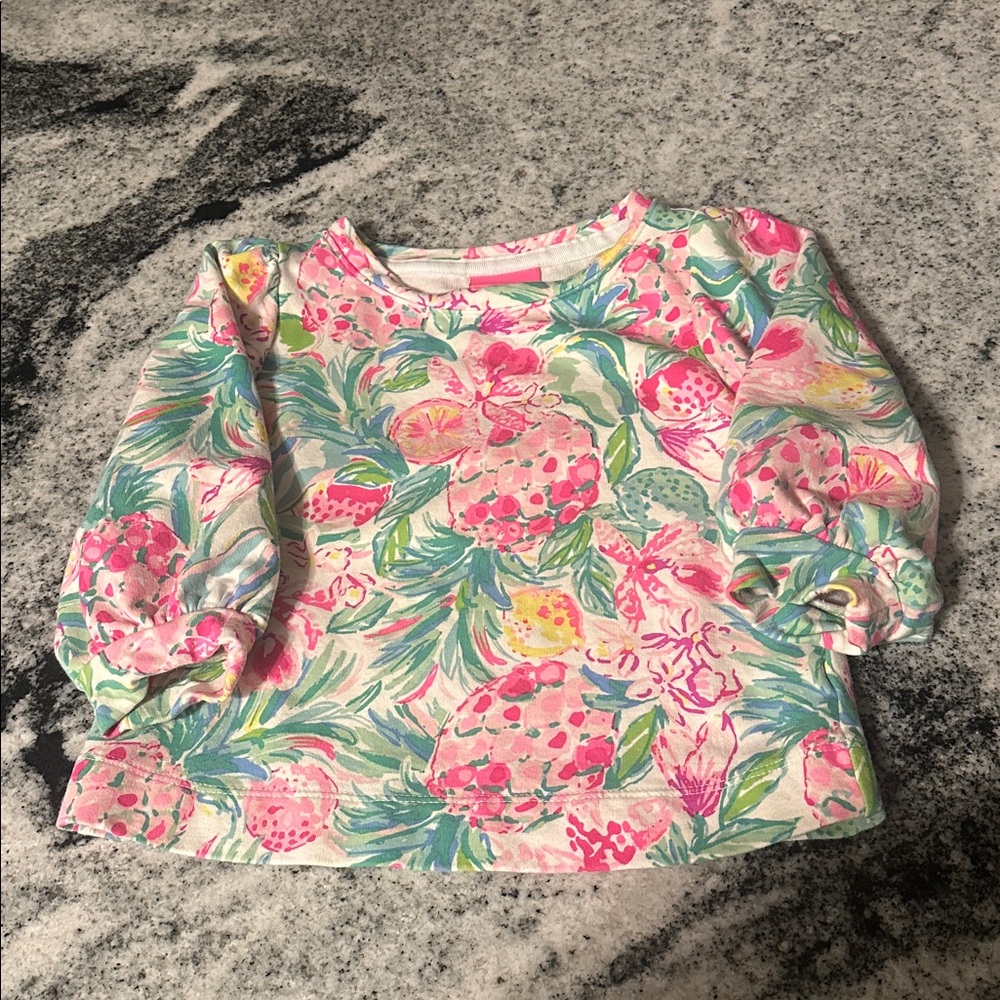 Lilly Pulitzer Little Girl Mini Corden Pineapple Sweatshirt size 4-5‎